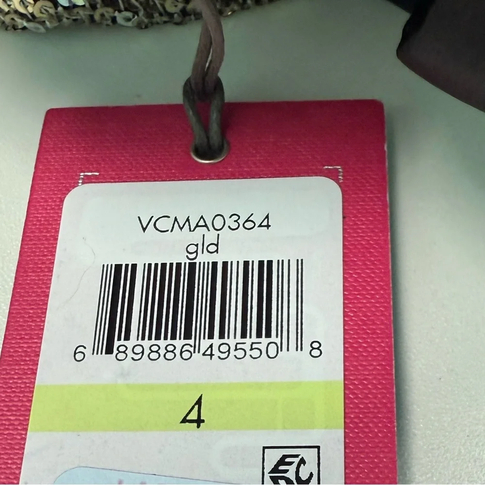 Vince Camuto allover sequin sheath dress in gold size 4. - Picture 6 of 6